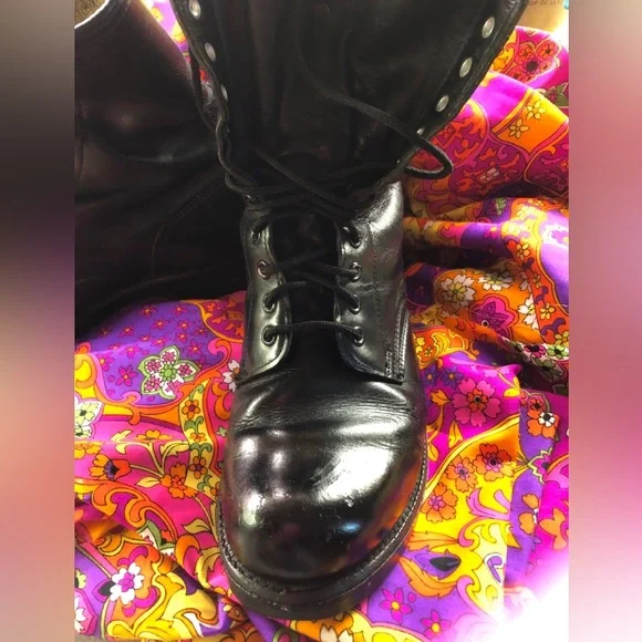 Men's (Unisex) Army Combat Drill 12 Hole Lace Up Boots - Picture 3 of 16